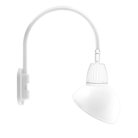 Rab GOOSENECK STYLE4 26W NEUTRAL LED 15" ANGLED DOME SHADE WH GN4LED26NADW